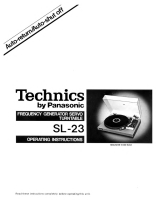 Technics - SL-23 - Owners manual 